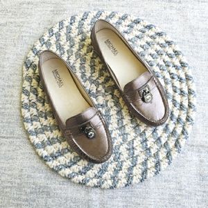 Michael Kors Gunmetal Hamilton Driver Loafer flats
